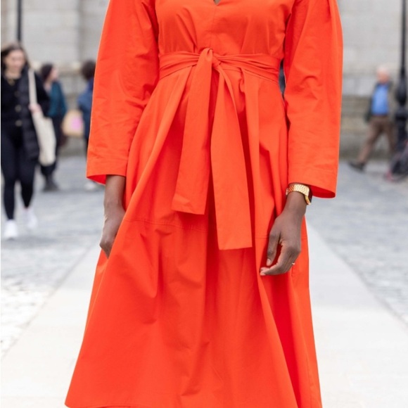 Zara Poplin Dress W/ Belt & Pockets Bloggers Used once ✨✨🔥🔥 - Picture 4 of 4